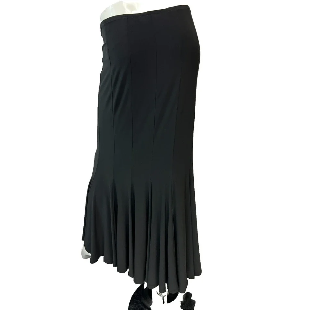 Joseph Ribkoff Maxi Trumpet/Swing Skirt Black Polyester Spandex‎ Pullon SZ 6